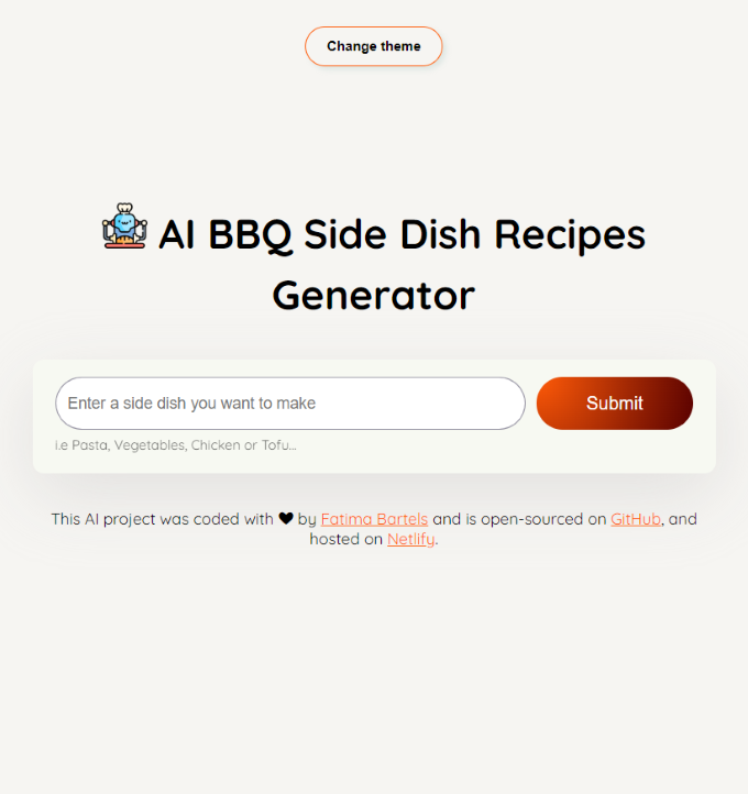 AI Recipe App photo