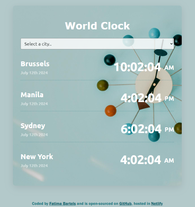 World Clock App photo